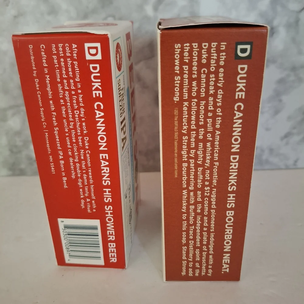 Duke Cannon IPA Beer + Big American Bourbon Brick Soap 10oz/ea Made In USA NIP